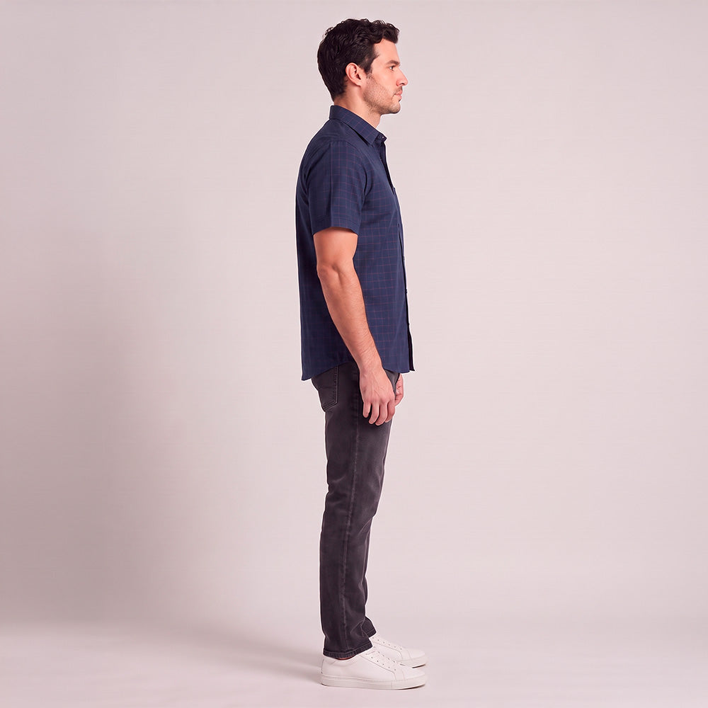 Camisa casual Yale Regular Fit Manga corta 7758 Blanco