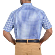 Camisa Yale Manga Corta Regular Fit 2208 Azul Rey