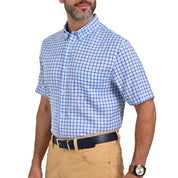 Camisa Yale Manga Corta Regular Fit 2208 Azul Rey