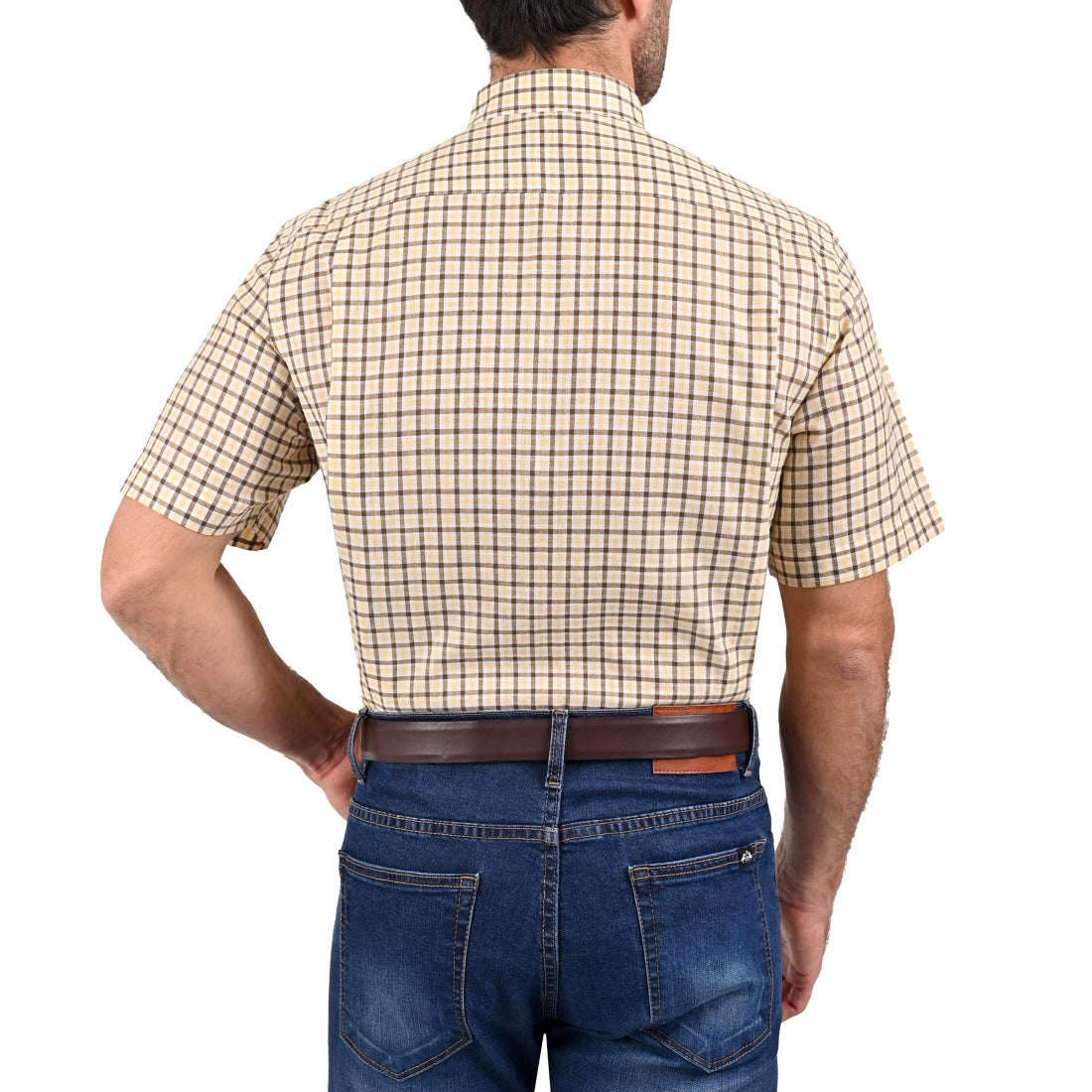 Camisa Yale Manga Corta Regular Fit 2208 Amarilla