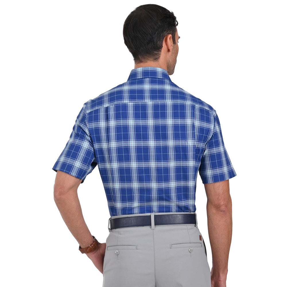 Camisa Yale Manga Corta Regular Fit 2614 Azul Rey