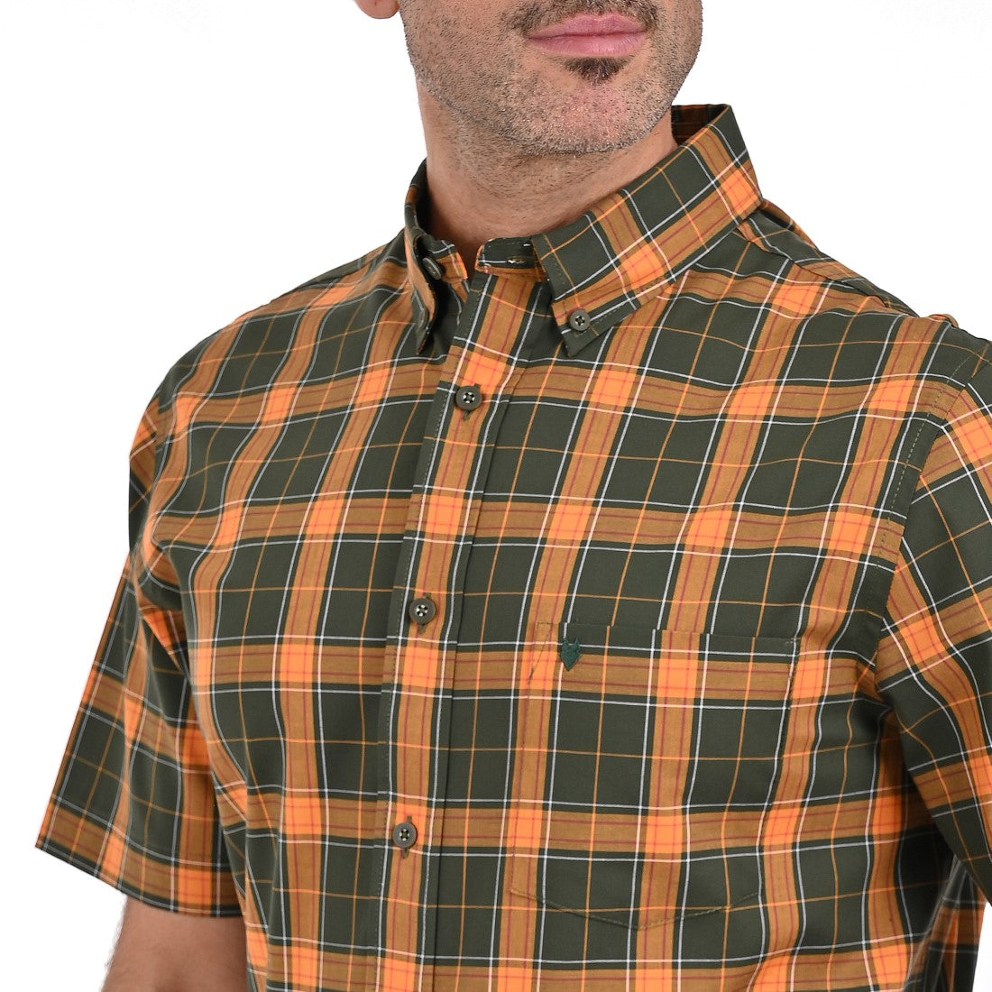 Camisa Yale Manga Corta Regular Fit 2614 Oxido