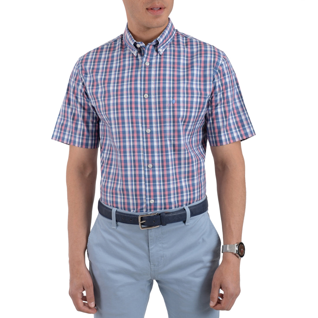 Camisa Yale Manga Corta Regular Fit 3612 Rosa