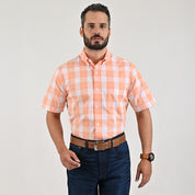 Camisa casual Yale Regular Fit Manga corta 7742 Naranja