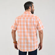 Camisa casual Yale Regular Fit Manga corta 7742 Naranja