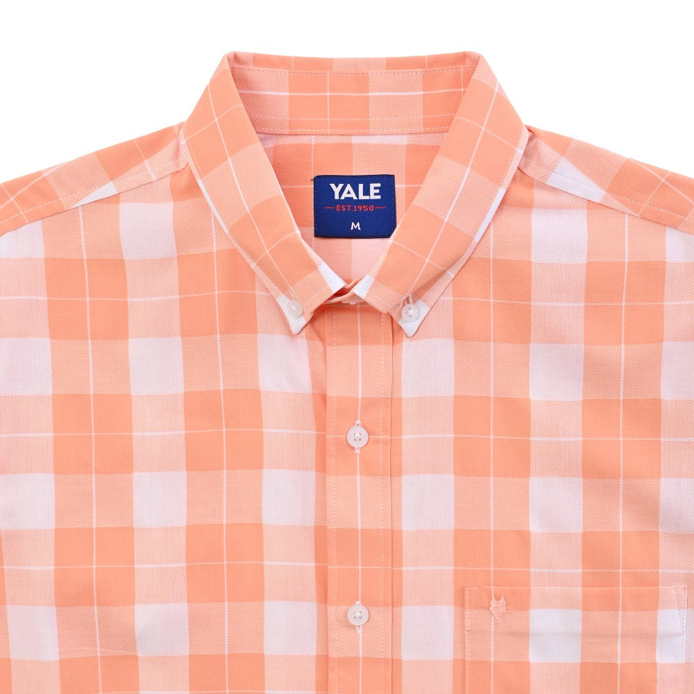 Camisa casual Yale Regular Fit Manga corta 7742 Naranja