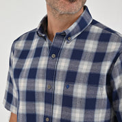 Camisa Yale Para Caballero Manga Corta Regular Fit 8046 Azul Rey