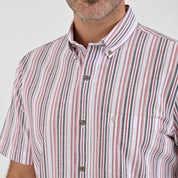 Camisa Yale Para Caballero Manga Corta Regular Fit 8197 Rojo