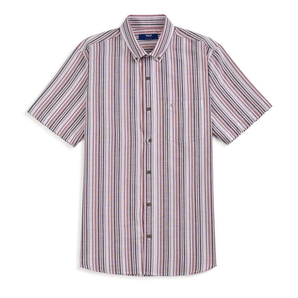Camisa Yale Para Caballero Manga Corta Regular Fit 8197 Rojo