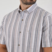 Camisa Yale Para Caballero Manga Corta Regular Fit 8197 Café