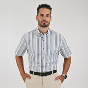 Camisa Yale Para Caballero Manga Corta Regular Fit 8197 Pistache