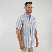 Camisa Yale Para Caballero Manga Corta Regular Fit 8197 Pistache