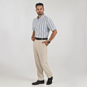 Camisa Yale Para Caballero Manga Corta Regular Fit 8197 Pistache