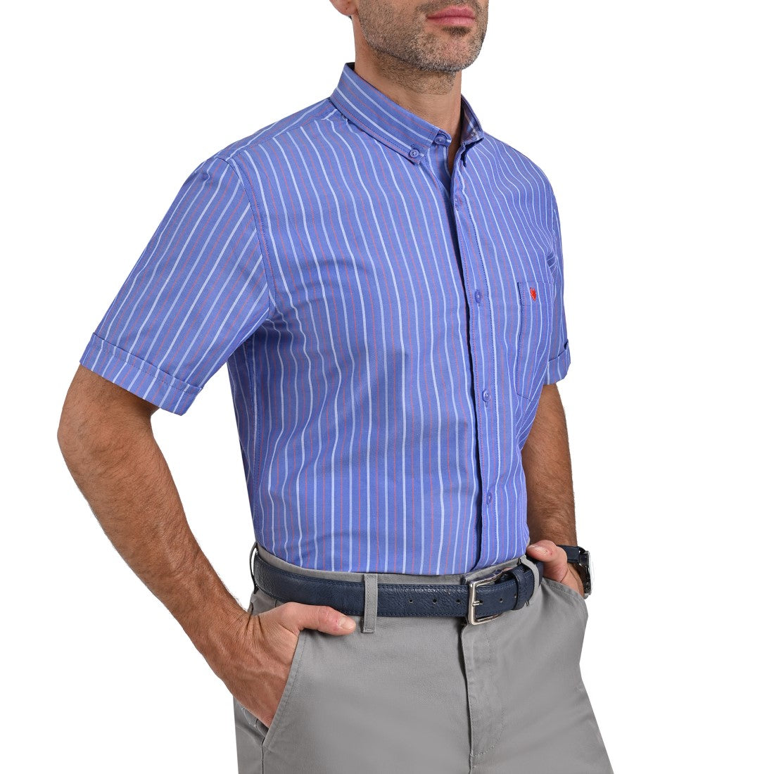 Camisa Yale Manga Corta Slim Fit  2191.