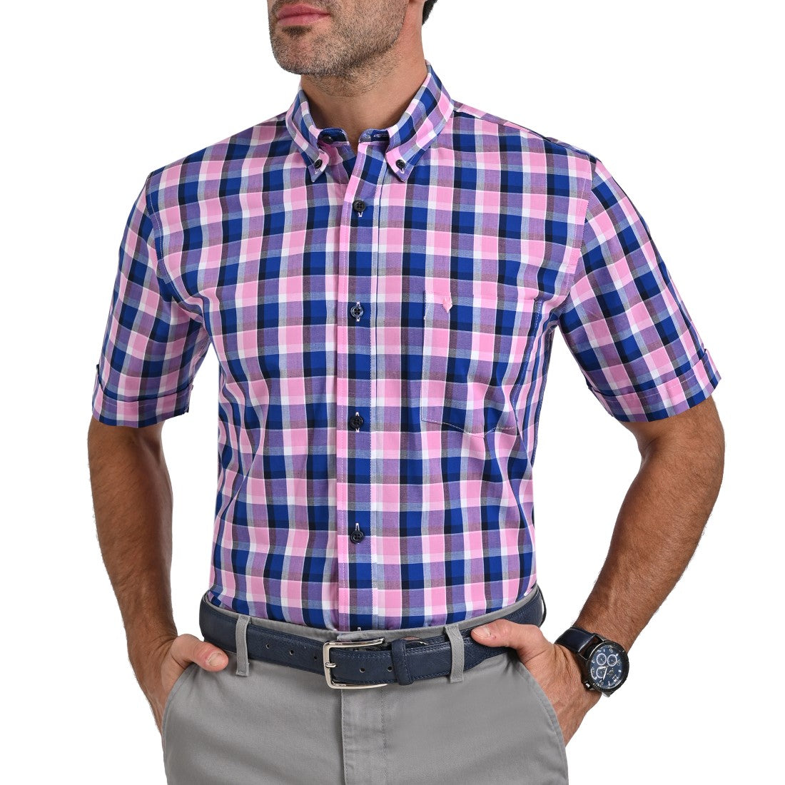 Camisa Yale Manga Corta Slim Fit  2276.