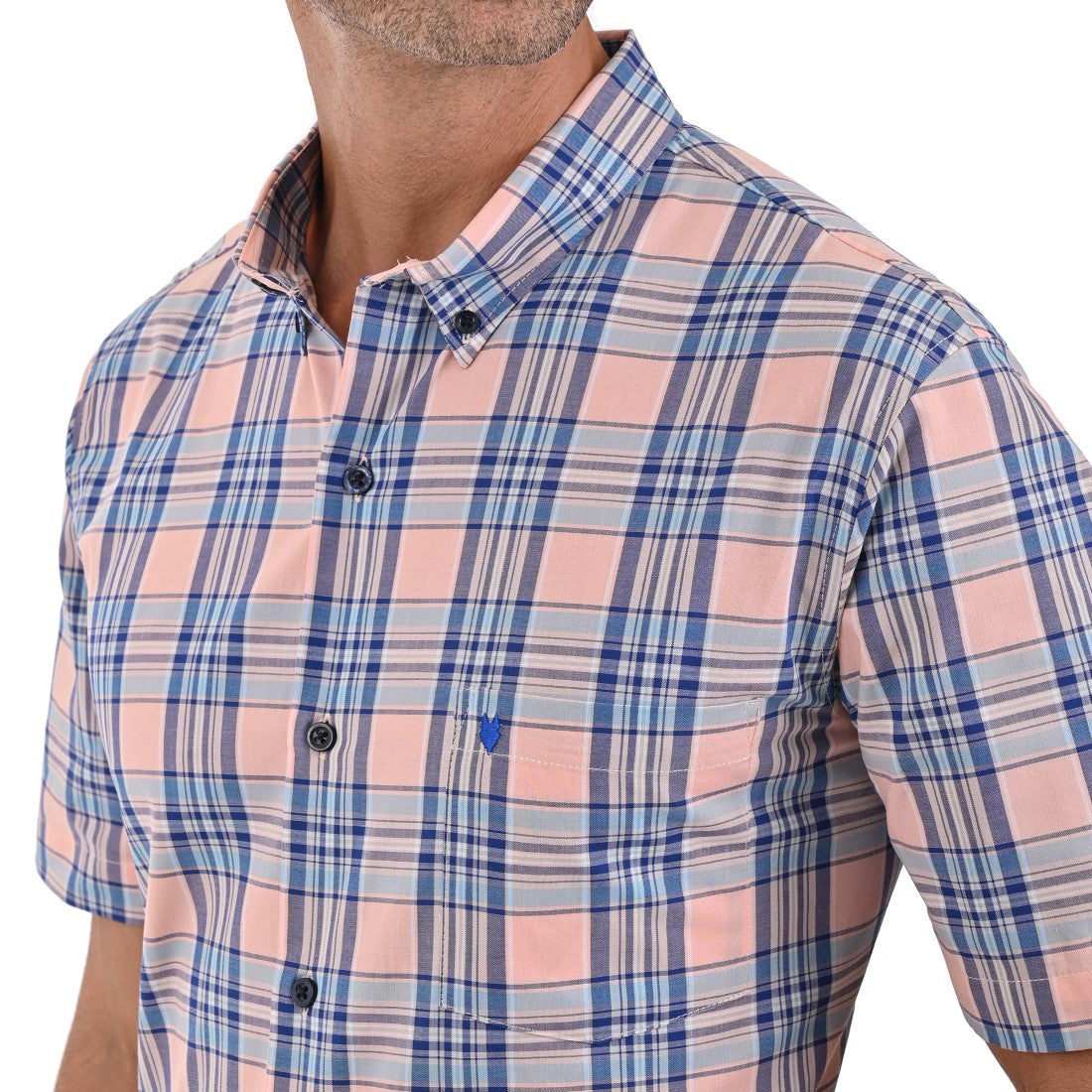Camisa Yale Manga Corta Regular Fit 2568 Coral