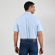 Camisa casual Yale Regular Fit Manga corta 7746 Azul