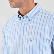 Camisa casual Yale Regular Fit Manga corta 7746 Azul