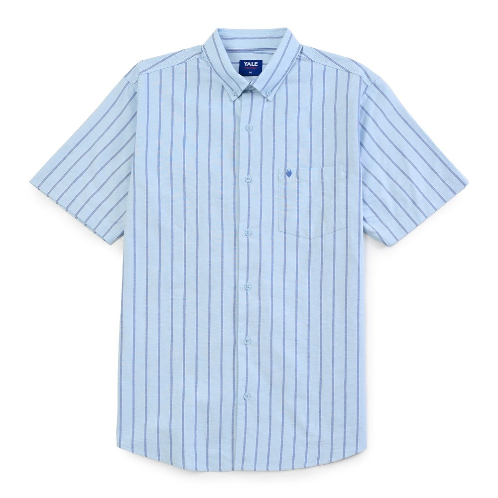 Camisa casual Yale Regular Fit Manga corta 7746 Azul