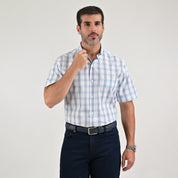 Camisa casual Yale Regular Fit Manga larga 7769 Azul