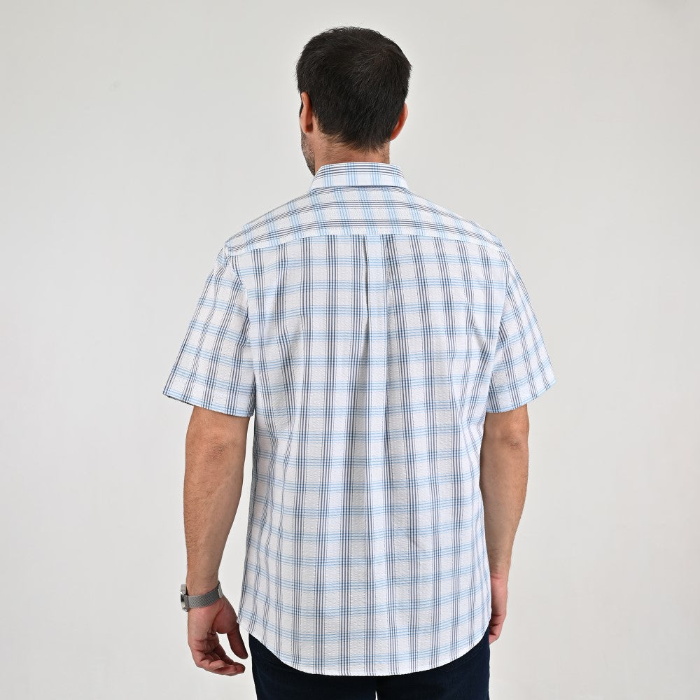 Camisa casual Yale Regular Fit Manga larga 7769 Azul