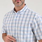 Camisa casual Yale Regular Fit Manga larga 7769 Azul