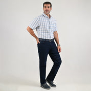 Camisa casual Yale Regular Fit Manga larga 7769 Azul