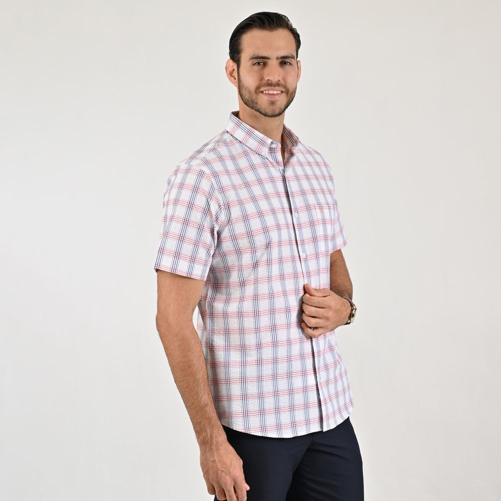 Camisa casual Yale Regular Fit Manga corta 7769 Coral