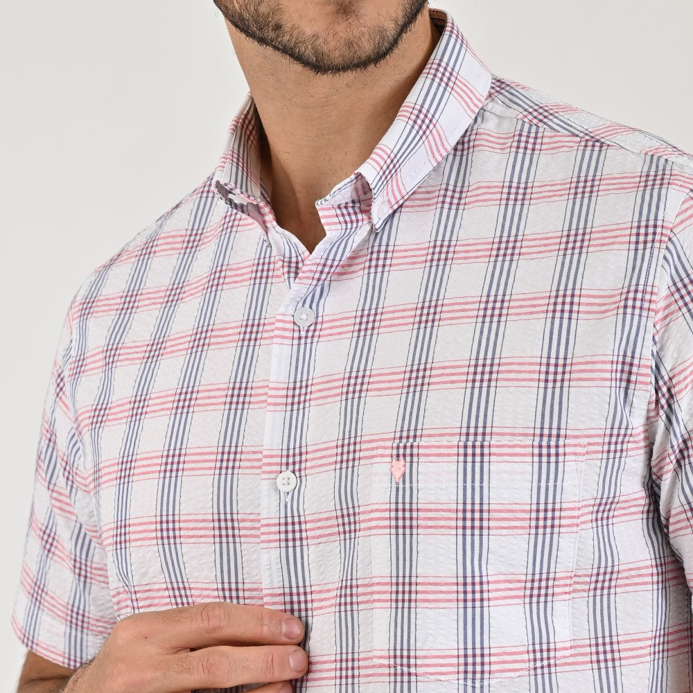 Camisa casual Yale Regular Fit Manga corta 7769 Coral