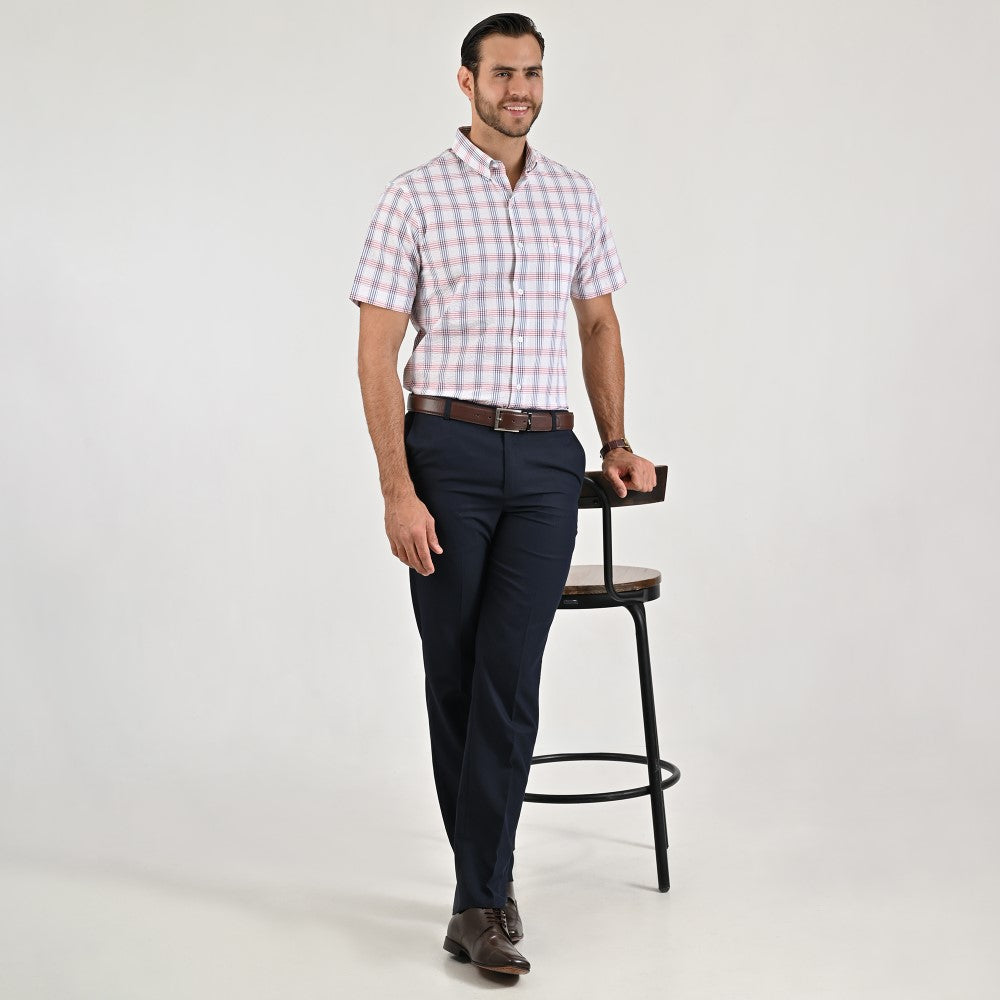 Camisa casual Yale Regular Fit Manga corta 7769 Coral
