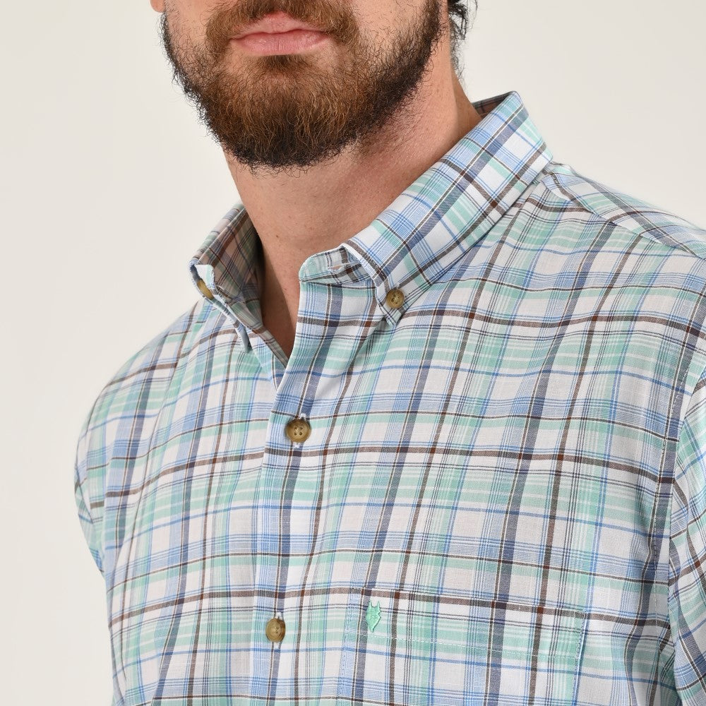 Camisa casual Yale Regular Fit Manga corta 7778 Verde