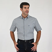 Camisa Yale Para Caballero Manga Corta Regular Fit 7913 Gris