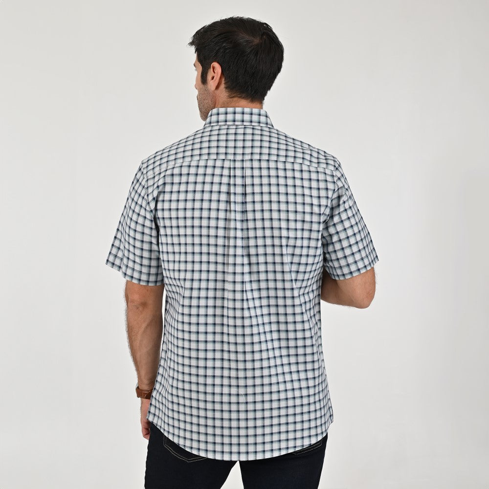Camisa Yale Para Caballero Manga Corta Regular Fit 7913 Gris