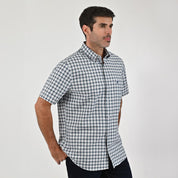 Camisa Yale Para Caballero Manga Corta Regular Fit 7913 Gris