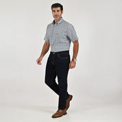 Camisa Yale Para Caballero Manga Corta Regular Fit 7913 Gris