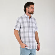 Camisa Yale Para Caballero Manga Corta Regular Fit 8045 Blanco