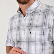 Camisa Yale Para Caballero Manga Corta Regular Fit 8045 Blanco