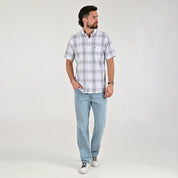 Camisa Yale Para Caballero Manga Corta Regular Fit 8045 Blanco