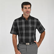Camisa Yale Para Caballero Manga Corta Regular Fit 8045 Negro