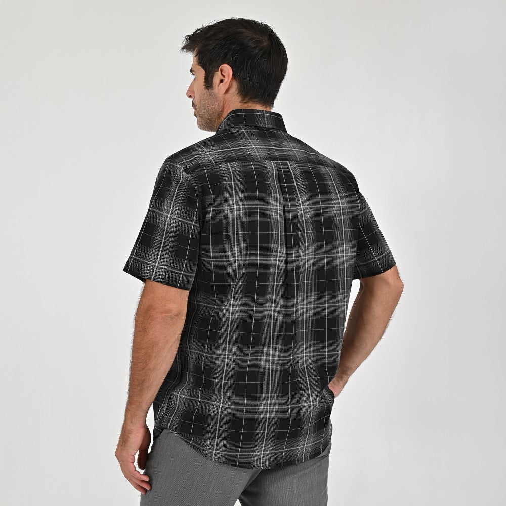 Camisa Yale Para Caballero Manga Corta Regular Fit 8045 Negro