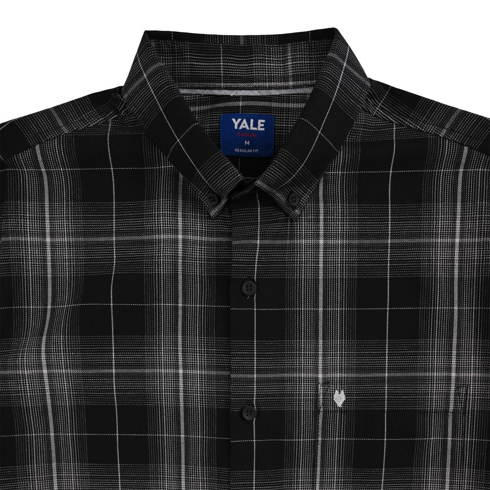 Camisa Yale Para Caballero Manga Corta Regular Fit 8045 Negro
