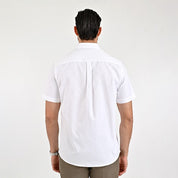 Camisa Yale Para Caballero Manga Corta Regular Fit 8077 Blanco