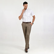 Camisa Yale Para Caballero Manga Corta Regular Fit 8077 Blanco