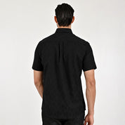 Camisa Yale Para Caballero Manga Corta Regular Fit 8077 Negro