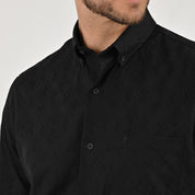 Camisa Yale Para Caballero Manga Corta Regular Fit 8077 Negro