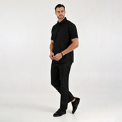 Camisa Yale Para Caballero Manga Corta Regular Fit 8077 Negro