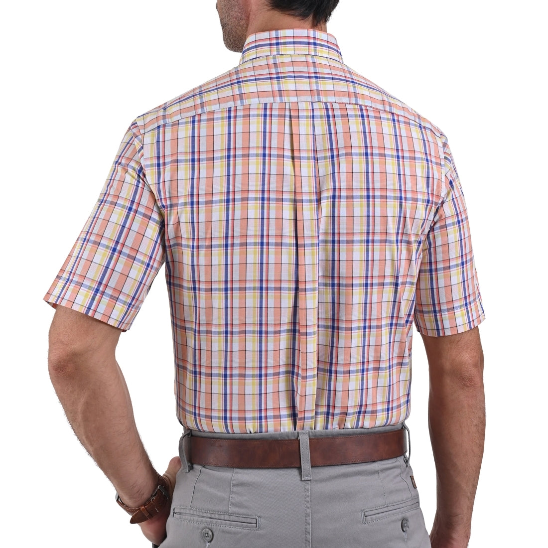 Camisa Yale Manga Corta Slim Fit 2267 Amarillo