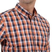 Camisa Yale Manga Corta Slim Fit 3596  Oxido