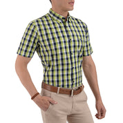 Camisa Yale Manga Corta Slim Fit 3596  Verde Manzana