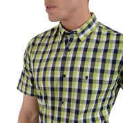 Camisa Yale Manga Corta Slim Fit 3596  Verde Manzana